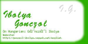 ibolya gonczol business card